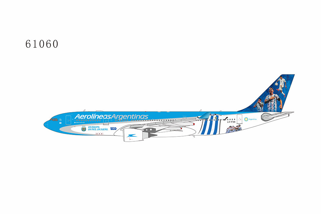 * 1/400 Aerolineas Argentinas A330-200 LV-FVH (Argentina National Football  Team CS) NG Models 61060