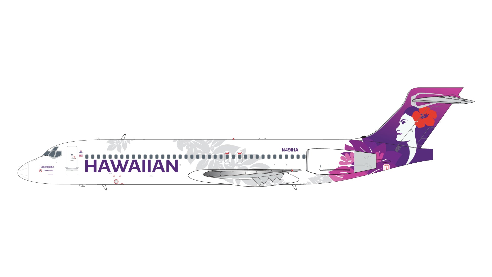1/200 Hawaiian Airlines B717-200 N491HA Gemini G2HAL1214 – Midwest 