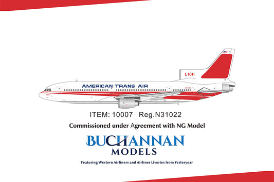*1/400 Buchannan Models 10007 American Trans Air (ATA) L-1011-1 N31022(in TWA basic livery)
