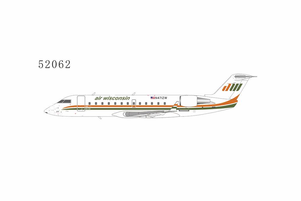 *1/200 United Express (Air Wisconsin) CRJ-200LR N471AW (retro c/s) NG Models 52062