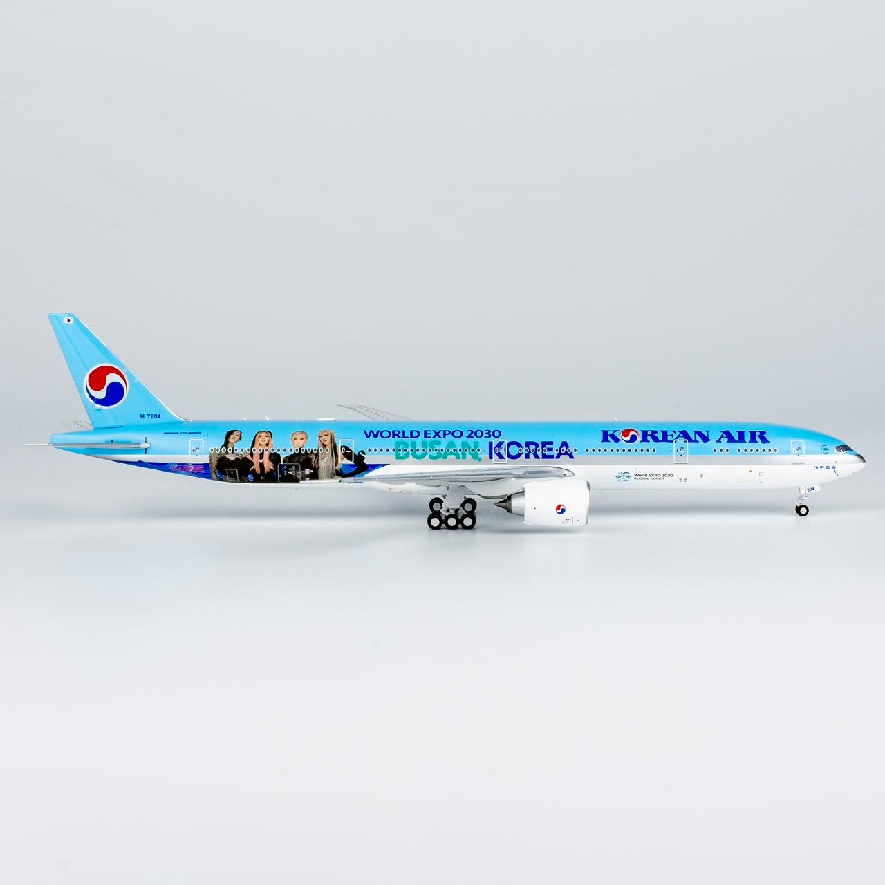 1/400 Korean Air 777-300ER Special livery for bidding World Expo 2030 Busan(BLACKPINK) livery NG 73056