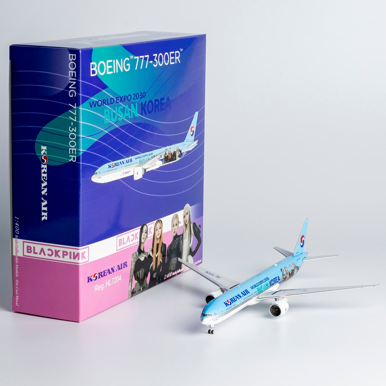 1/400 Korean Air 777-300ER Special livery for bidding World Expo 2030 Busan(BLACKPINK) livery NG 73056