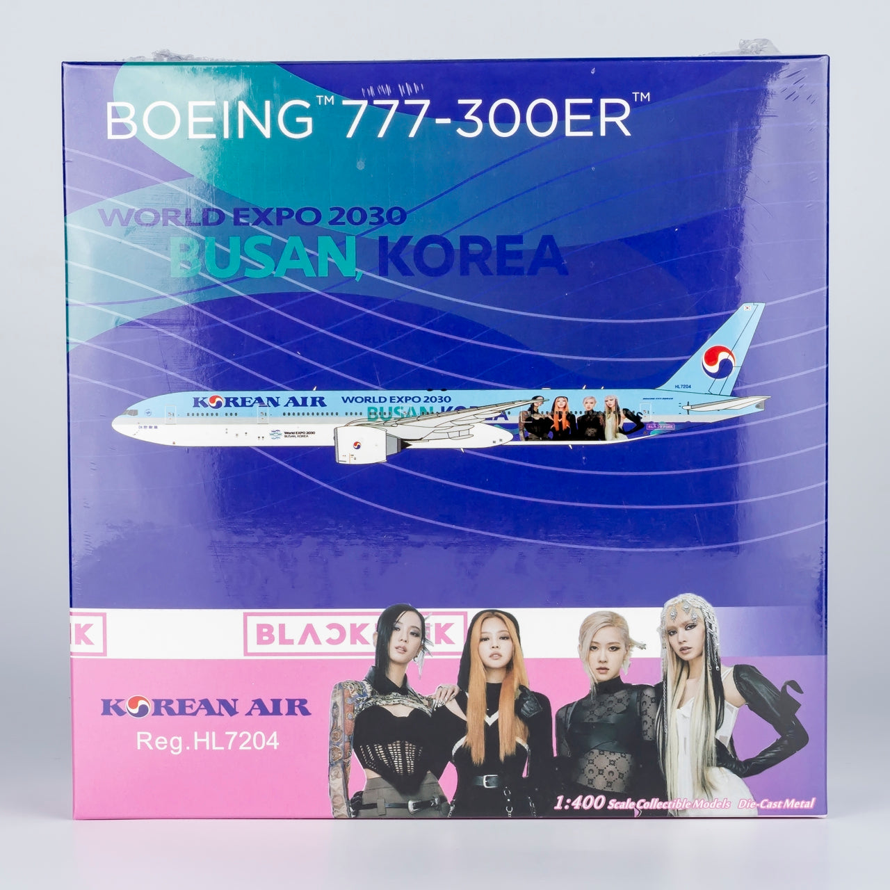 1/400 Korean Air 777-300ER Special livery for bidding World Expo 2030 Busan(BLACKPINK) livery NG 73056