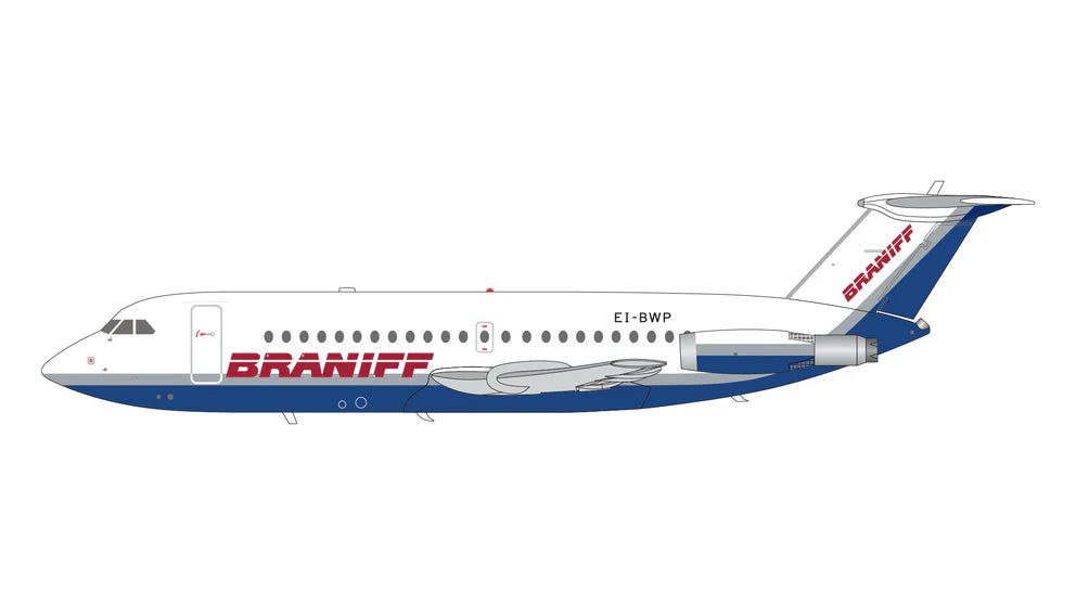 1:200 Gemini Jets G2BNF1312 Braniff BAC One-Eleven Series 200 EI-BWP (1980s “Reebok” Livery)