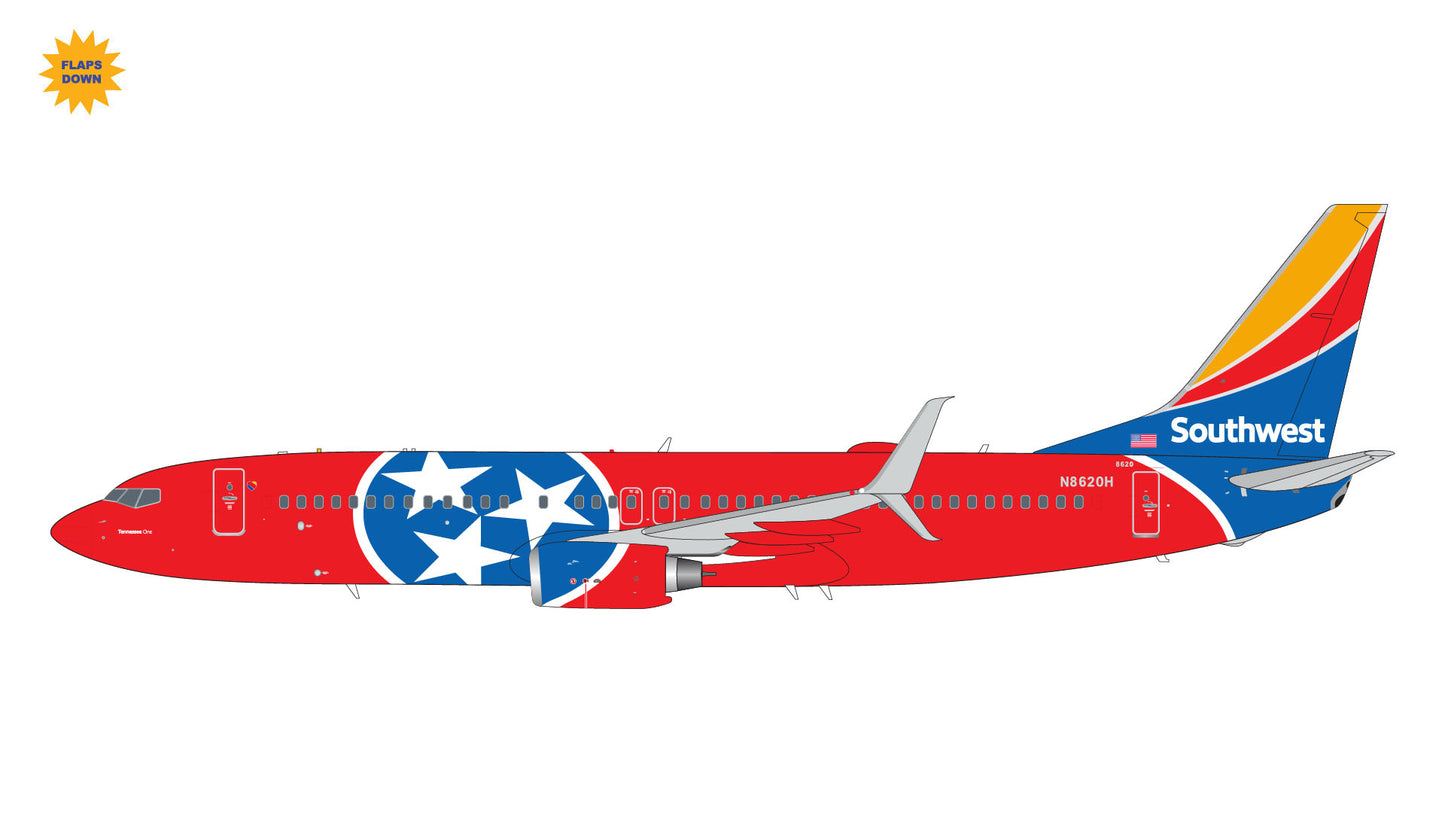 *1/200 Southwest Airlines B737-800S N8620H (Tennessee One (Flaps Down)) Gemini Jets G2SWA1011F