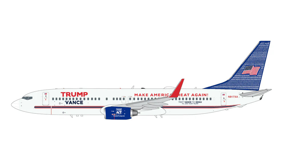 1:200 Gemini Jets G2TRU1372F Trump-Vance Campaign B737-800W N917XA (Flaps Down)