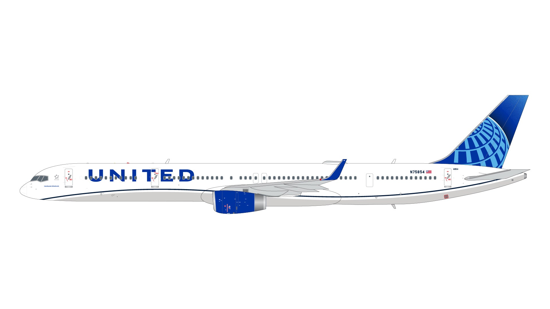 *1/200 United Airlines B757-300W N75854 Gemini G2UAL1101 – Midwest ...