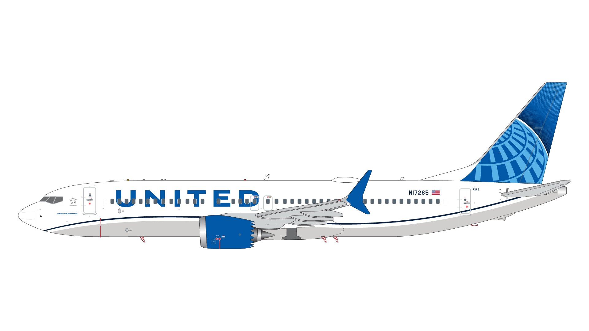 1/200 United Airlines B737 MAX 8  Gemini G2UAL1255