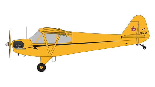 *1/72  Piper J-3 Cub NC38759 Sporty’s Wright Bros Edition Gemini General Aviation GGPIP015