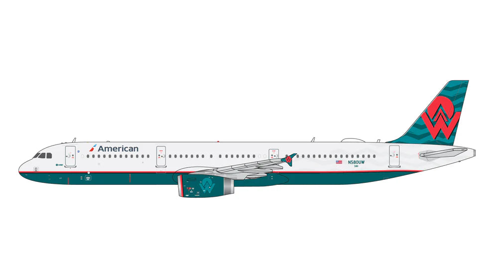 1:400 American Airlines A321-200 N580UW “America West” Heritage Livery ...