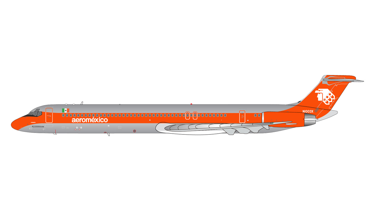 * 1/400 Aeromexico MD-80 N1003X (polished w/orange cheatline) Gemini GJAMX1165
