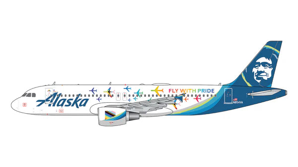 GeminiJets 1:400 Alaska Airlines Airbus A320-200 N854VA "Fly With Pride" GJASA2042