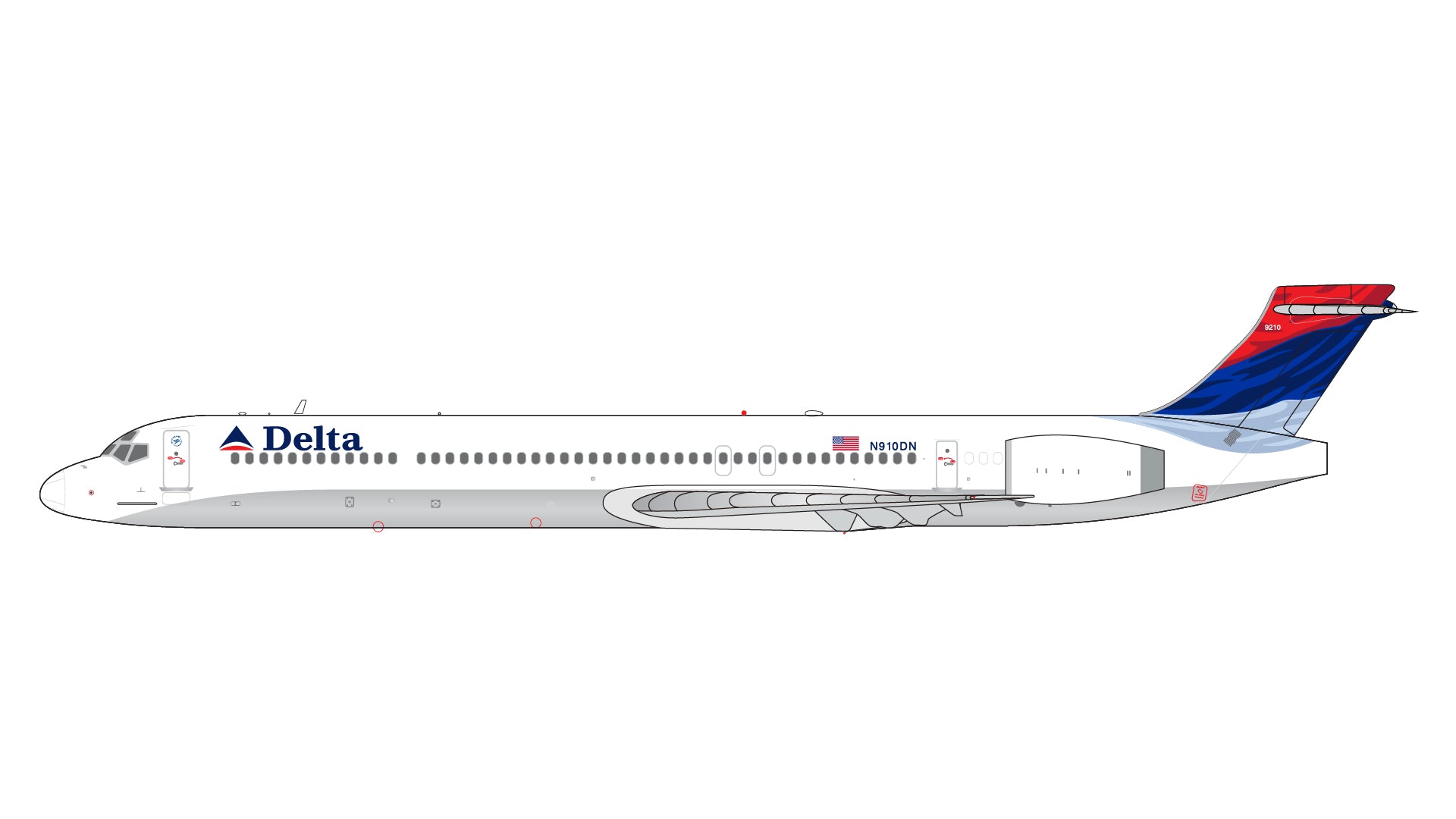 1/400 Delta Air Lines  MD-90 Colors in Motion livery Gemini GJDAL1417