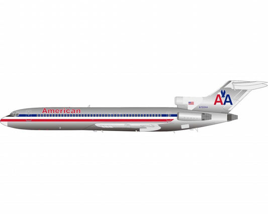 * 1/200 INFLIGHT200 American Airlines AA Boeing 727-227/Adv Polished N722AA With Stand InFlight200 IF722AA0623P
