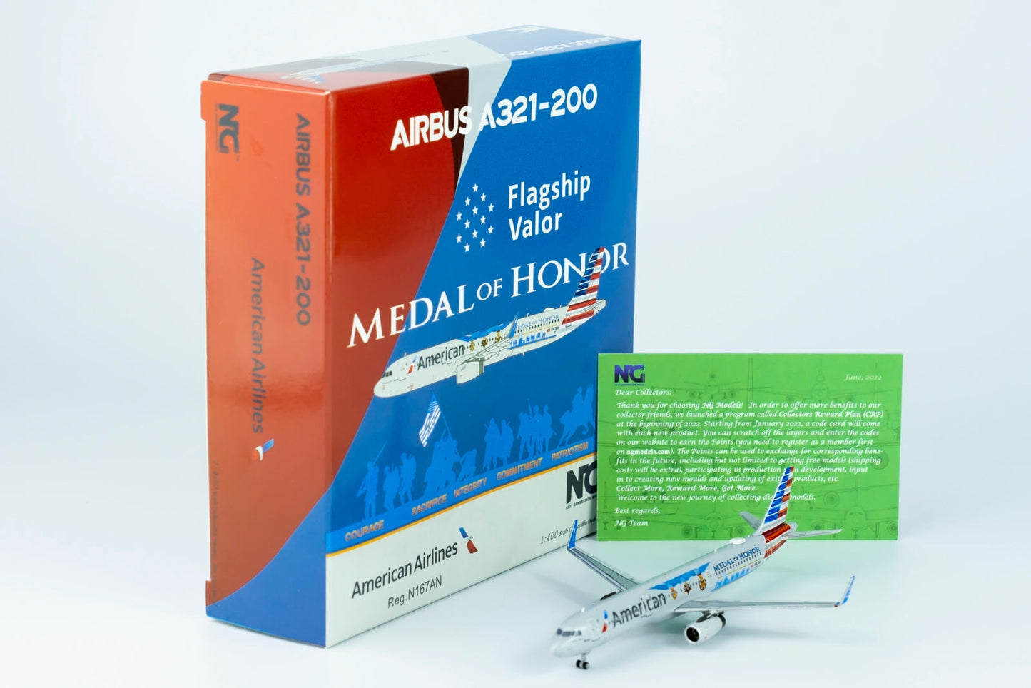 1/400 American Airlines A321-200/w "Flagship Valor" NG Models 13039s/d1 *Defective model*