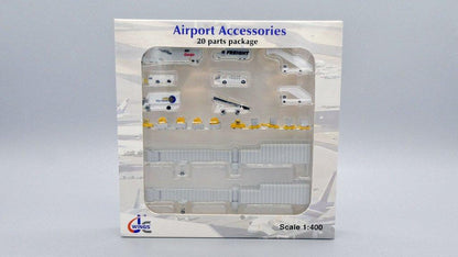 1/400 20 Piece Ground Service Equipment Set GSE JC Wings JCGSESETA - Midwest Model Store