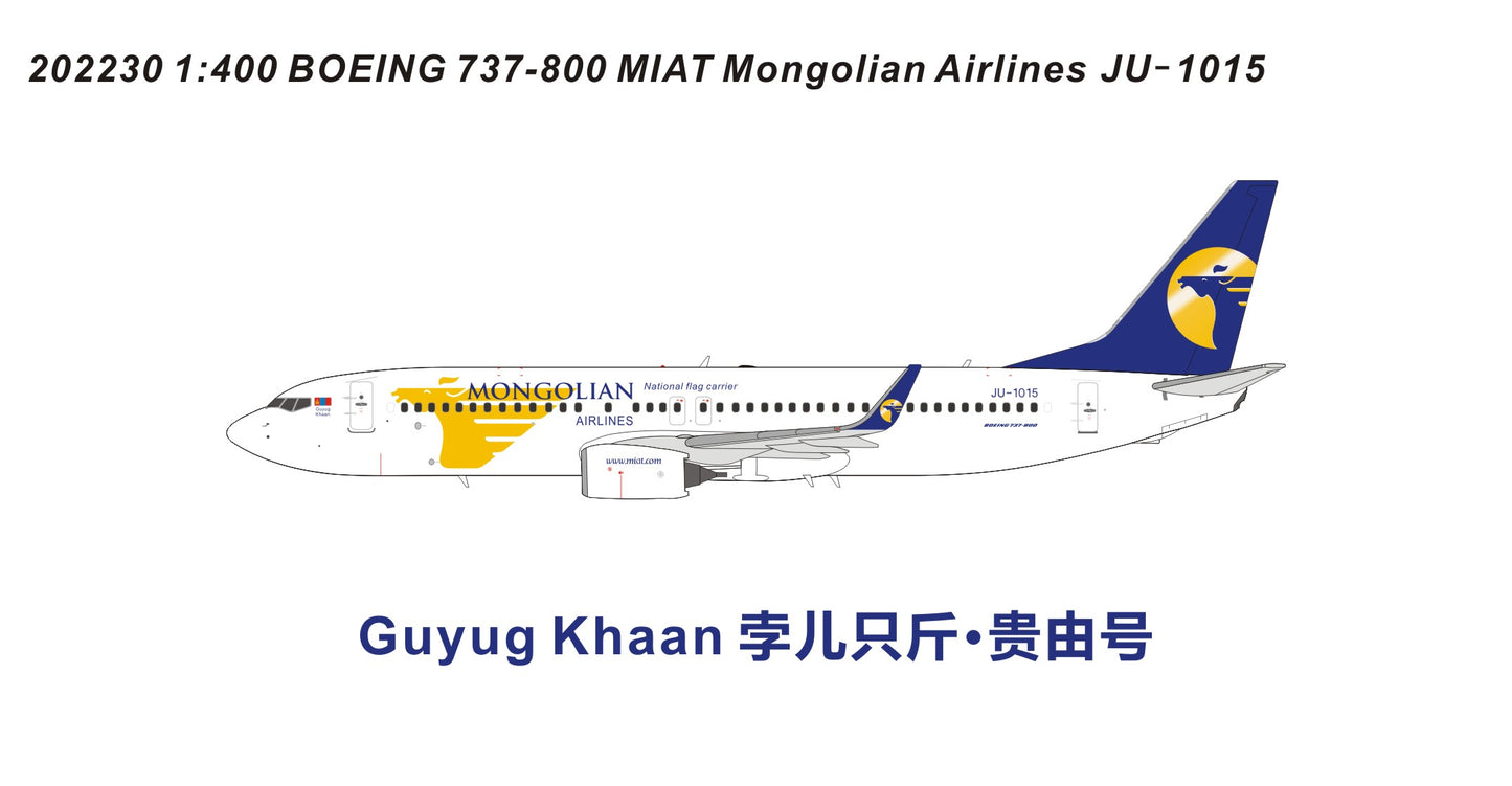 *1/400 MIAT Mongolian Airlines B 737-800 Panda Models 202220