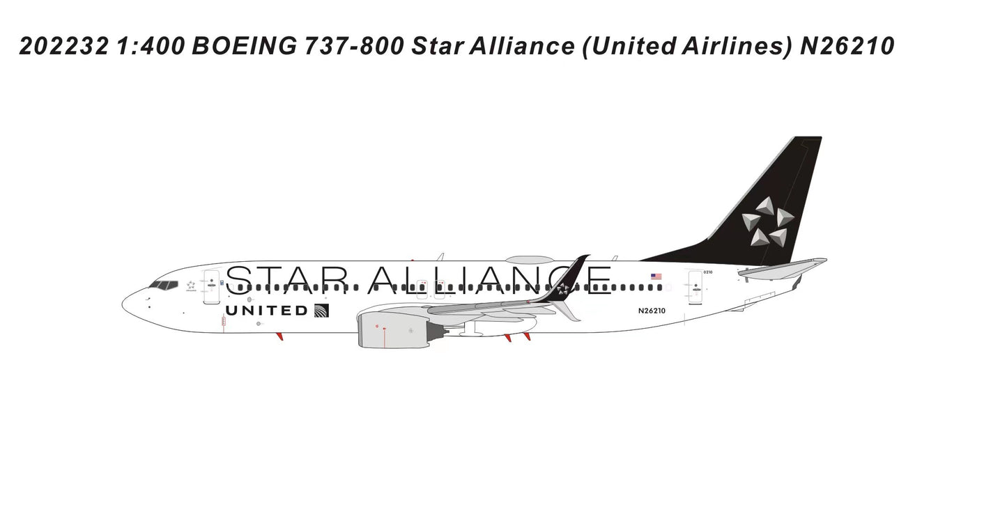 1/400 United Airlines B 737-800 "Star Alliance" Panda Models 202232