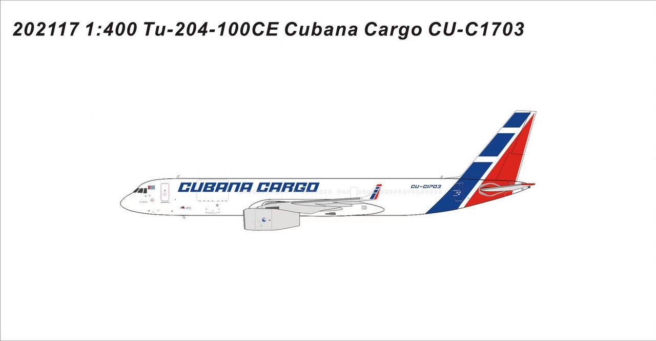 *1/400 Cubana Cargo Tu204-100CE Panda Models 202117