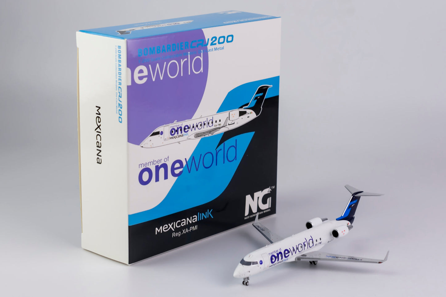 *1/200 MexicanaLink CRJ-200LR "Oneworld Livery" NG Models 52045