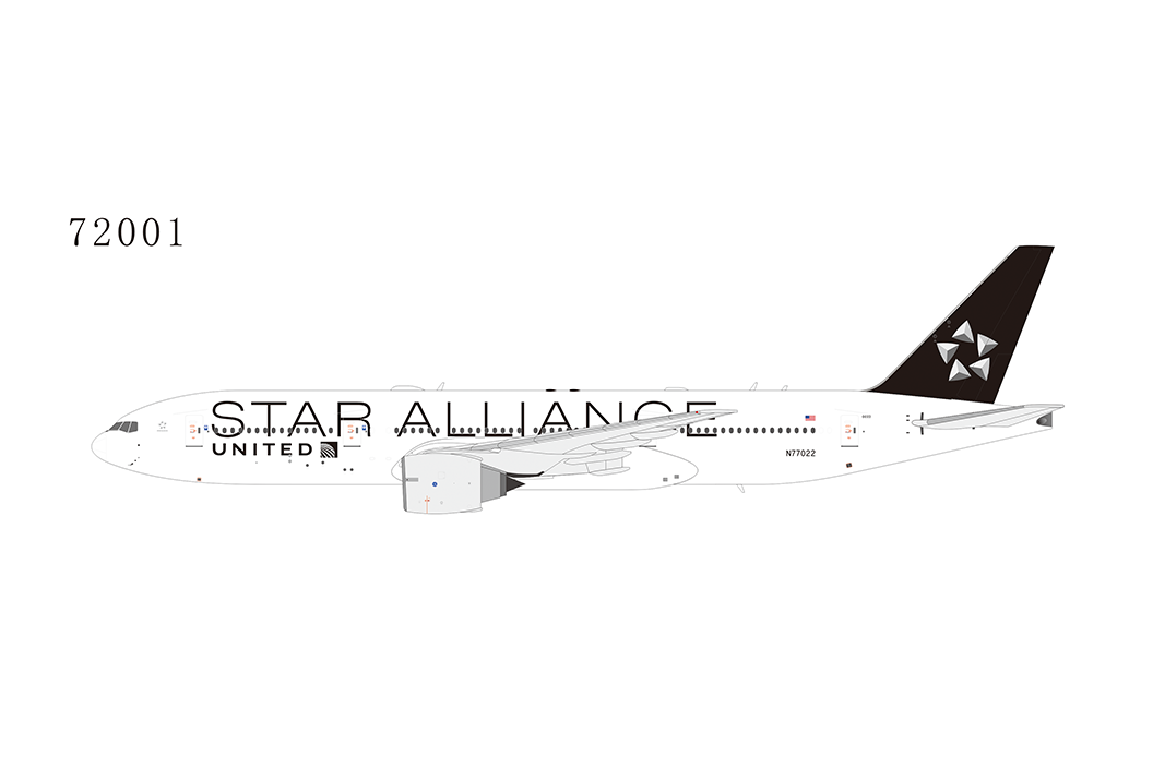 1/400 United Airlines B 777-200ER "Star Alliance Livery" NG Models 72001s/d1  *Defective model*