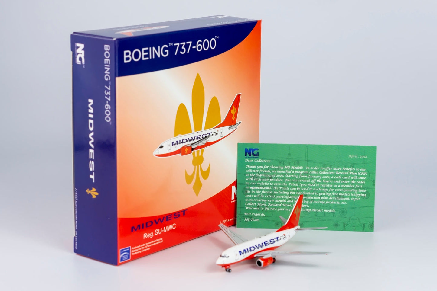 *1/400 Midwest Airlines B 737-600 "Flyglobespan Hybrid Livery" NG Models 76003