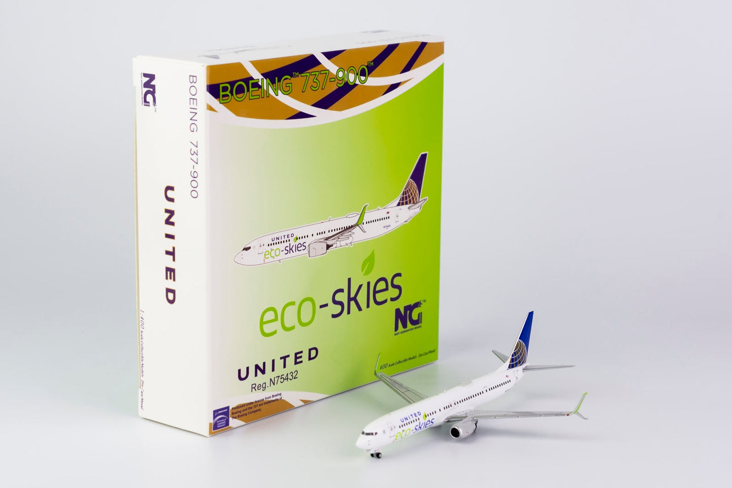 1/400 United Airlines B 737-900ER/w "Special Eco-skies Livery" NG Models 79009s/d1 *Defective model*