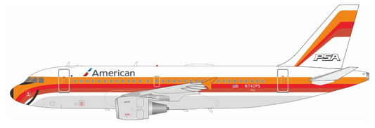 * 1/200: American Airlines (PSA - Pacific Southwest Airlines) A319-112 Inflight200 with stand IF319AA742