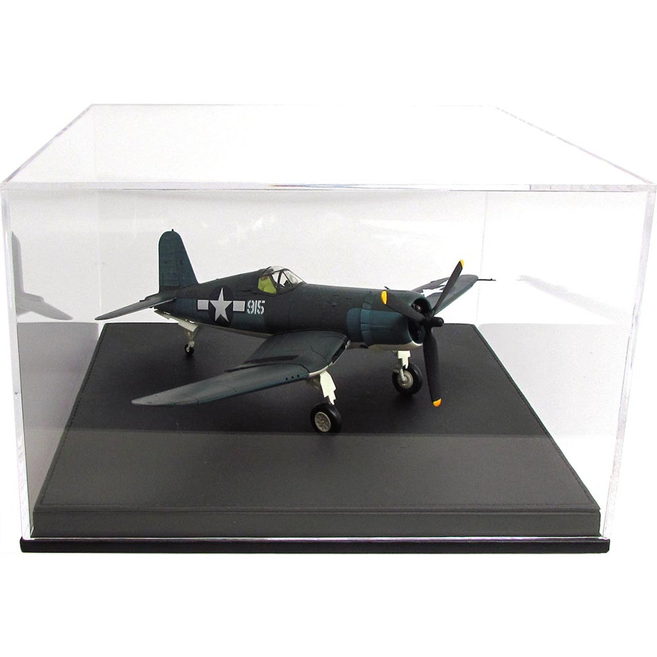 *1/72 or 1/48 Acrylic Military Showcase with Leather Base *Fits Collectibles Up to 9 1/2" Wide (Case Size: 10"W x 10"D x 6"H)* Collector's Showcase CS24548