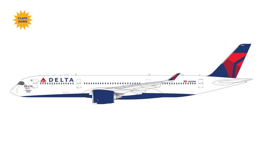 1/400 Delta Airlines A350-900 "The Delta Spirit" *Flaps Down* Gemini Jets GJDAL2001F