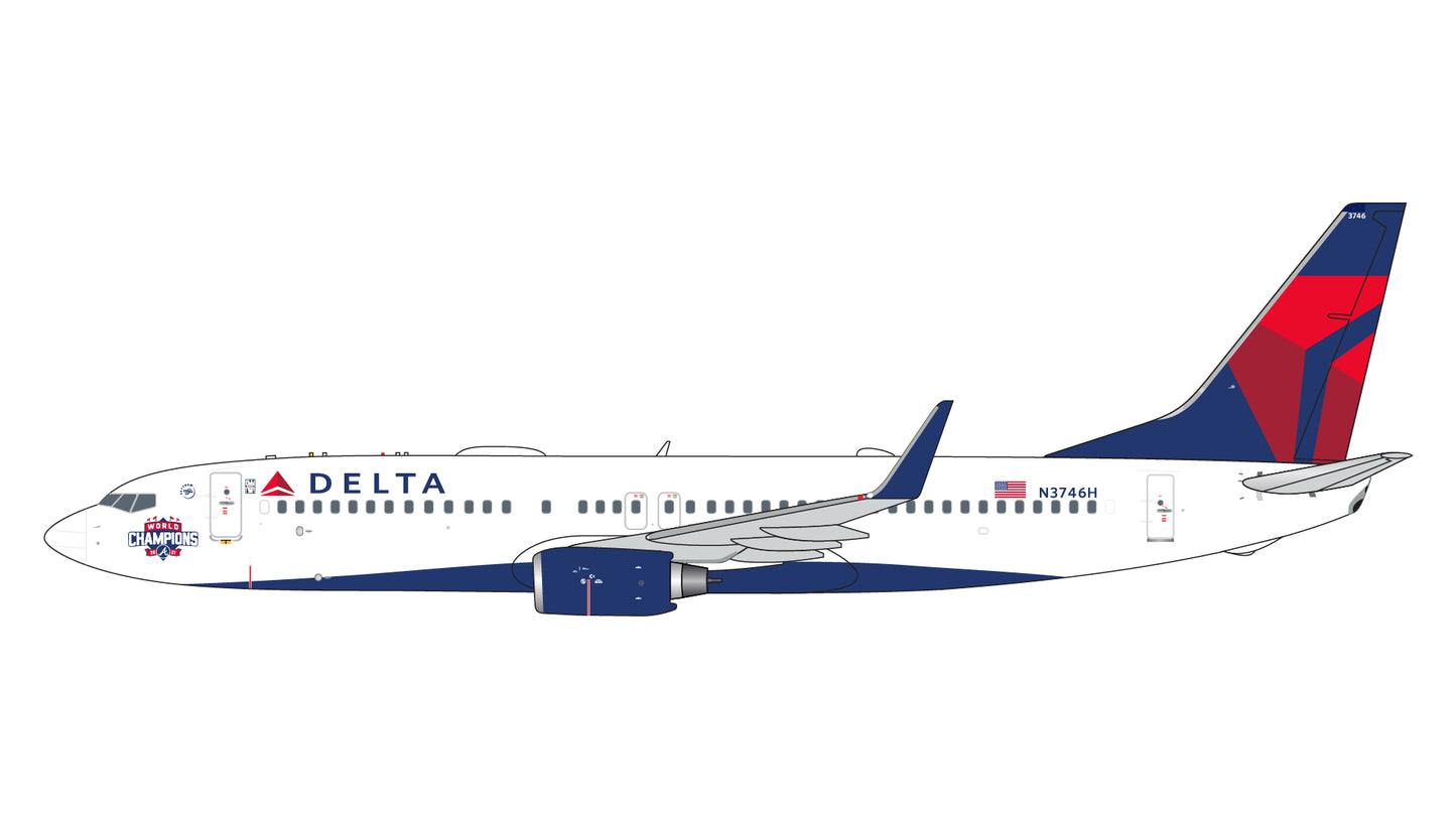 * 1/400 Delta Air Lines B 737-800 "Atlanta Braves"/"World Champions" Gemini Jets GJDAL2101