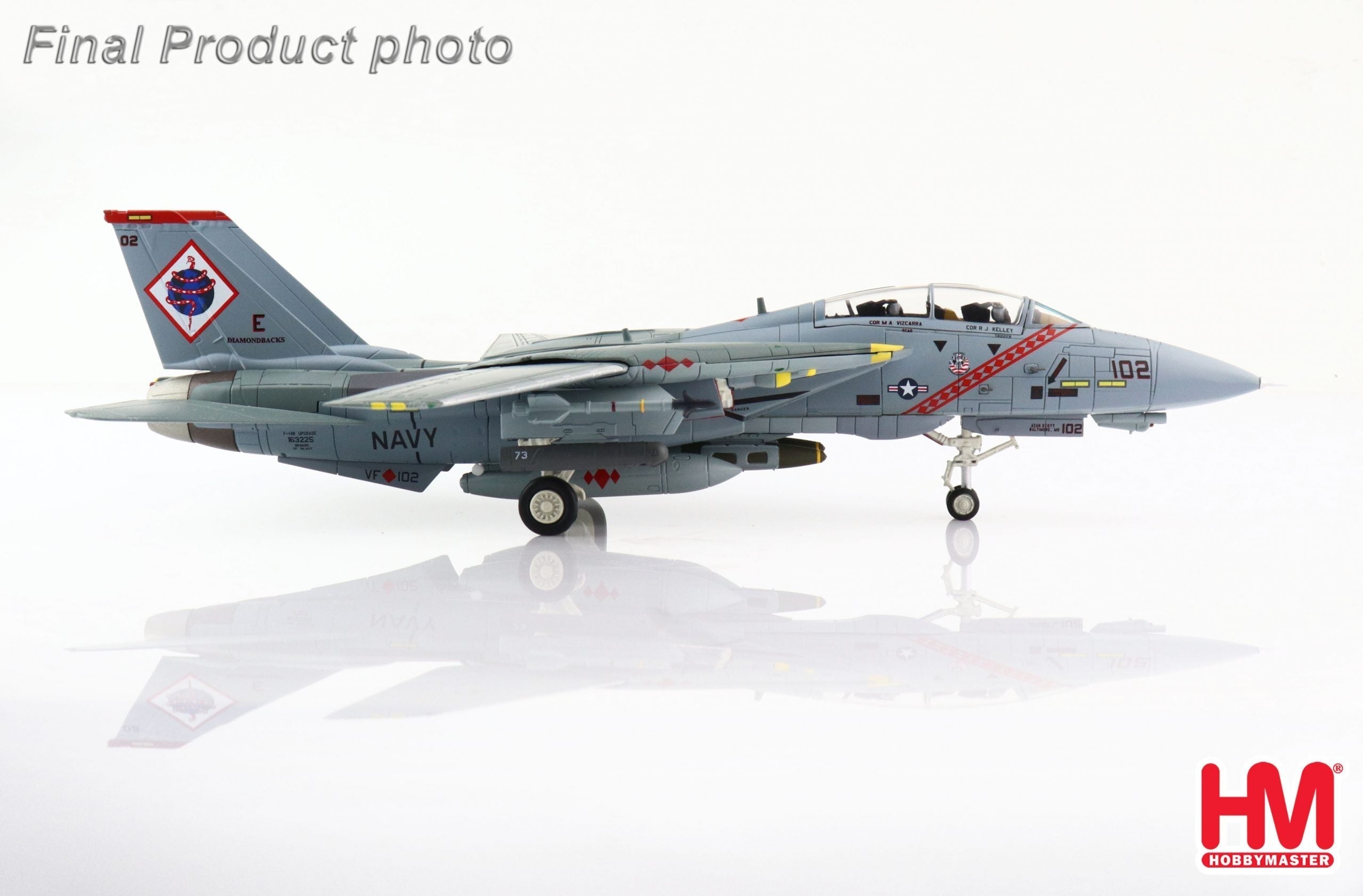 全新品ホビーマスター 1/72 F-14B トムキャット VF-102 ダイヤモンドバックス 2002 (HA5250) 軍用機