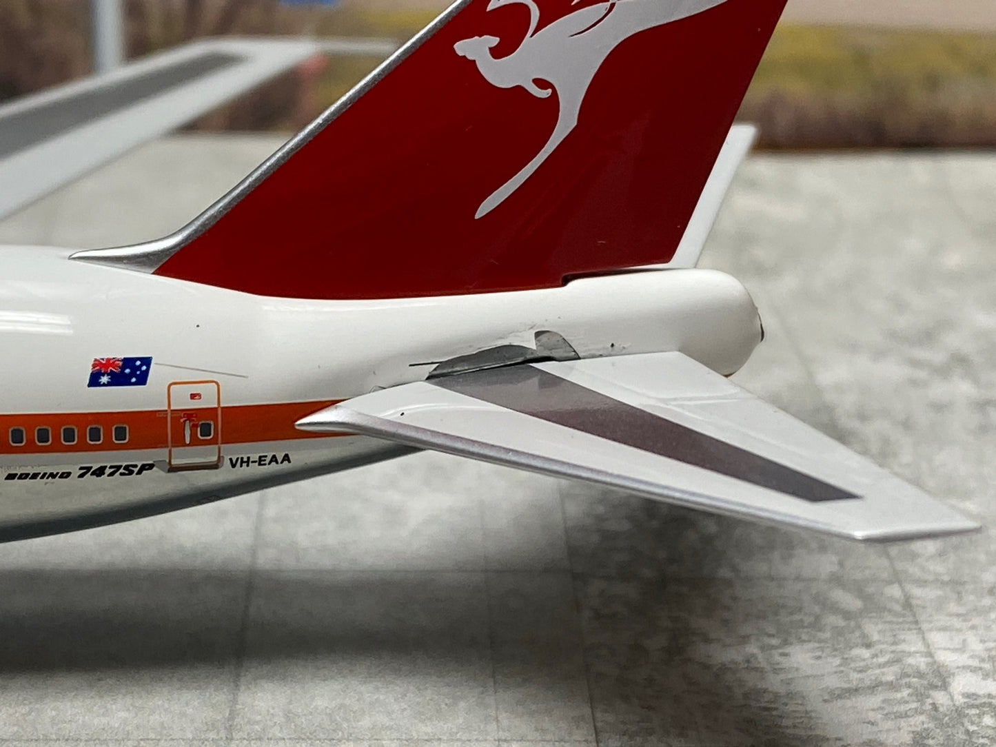 1/400 Qantas B 747SP "City of Gold Coast/Tweed" NG Models 07009 *Paint chip near horizontal stabilizer*
