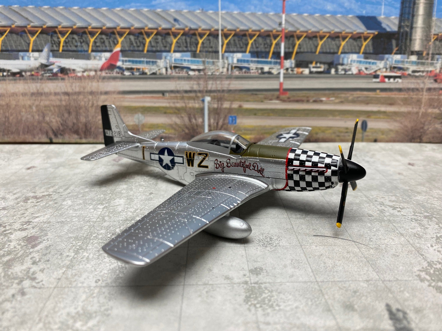 1/72 United States Army Air Forces P-51D Mustang 78th FG, John Landers,"Big Beautiful Doll" Air Force 1 Models AF1-0149A