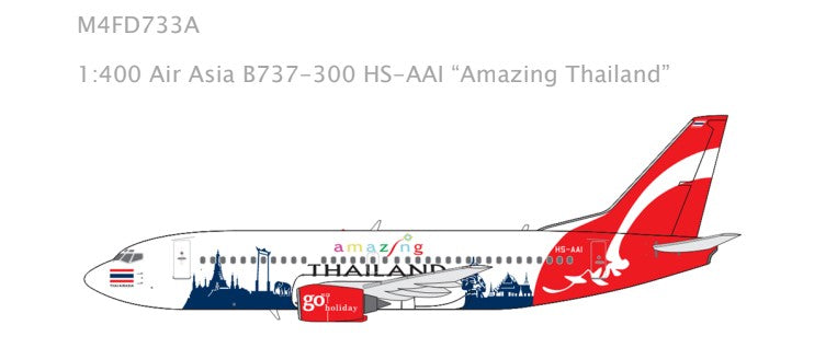 *1/400 Air Asia B 737-300 “Amazing Thailand” Miniature Models M4FD733A