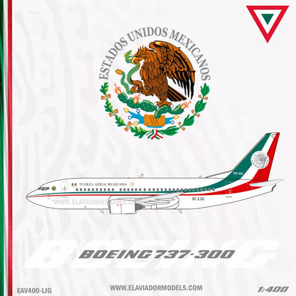 1/400 Fuerza Aerea Mexicana (Mexican Air Force) B 737-300 El Aviador Models EAV400-LJG